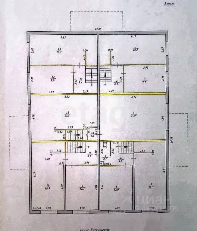 3-к кв. Сахалинская область, Южно-Сахалинск Херсонская ул., 18 (65.0 ... - Фото 2