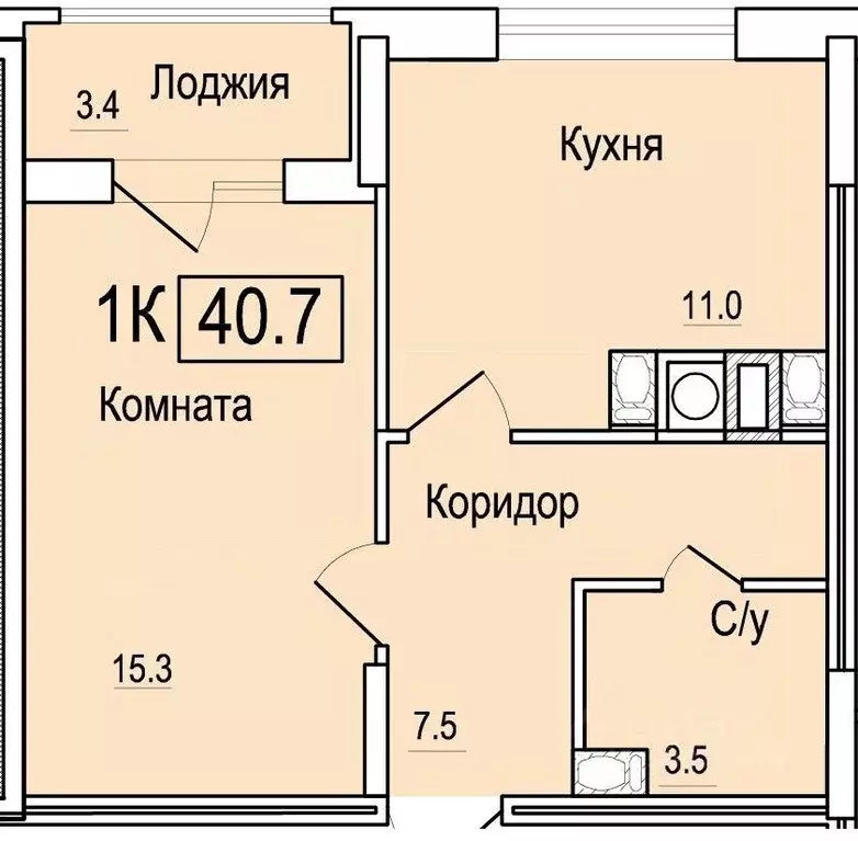 1-к кв. Смоленская область, Смоленск ул. 1-я Восточная (40.7 м) - Фото 0