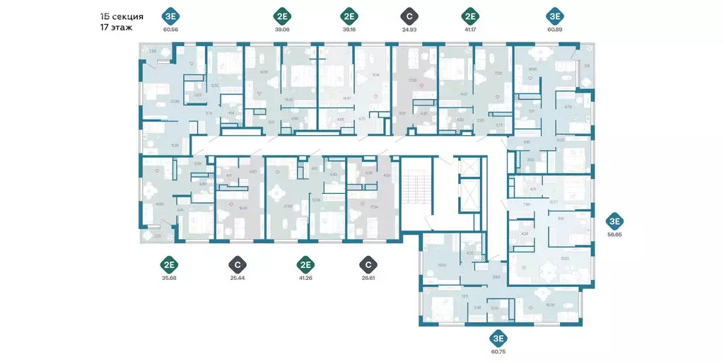 3-комнатная квартира: Тюмень, жилой комплекс Сибирский (56.65 м) - Фото 2
