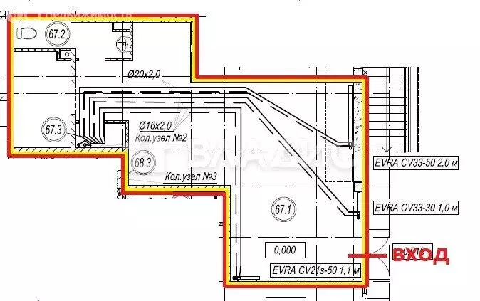 Помещение свободного назначения (55.4 м) - Фото 2