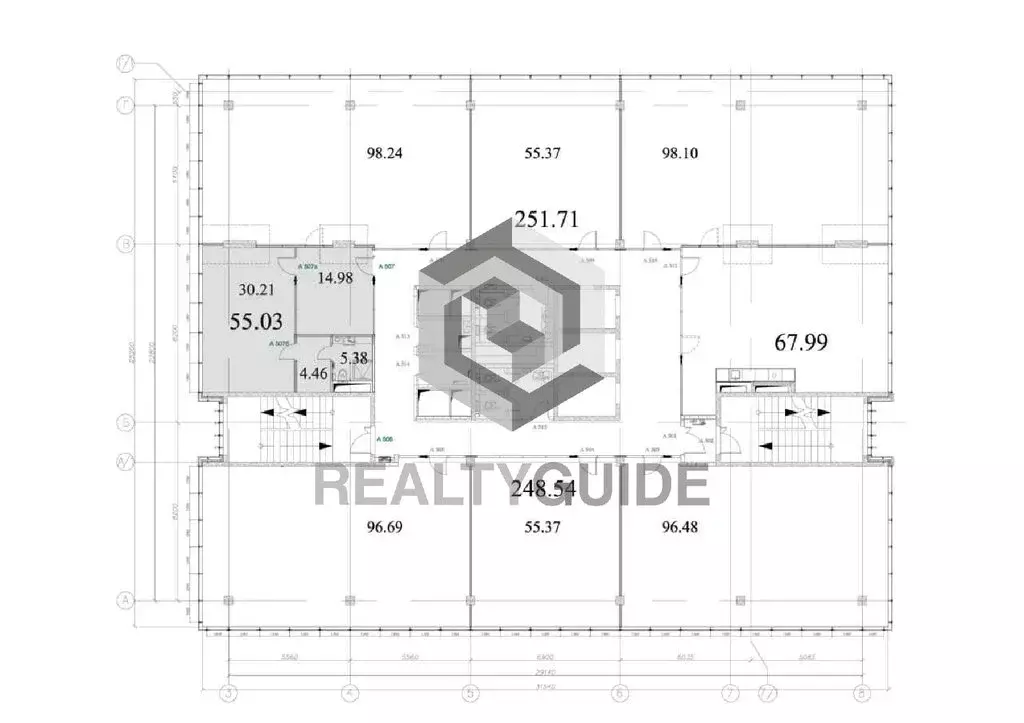 Офис (55.03 м) - Фото 2