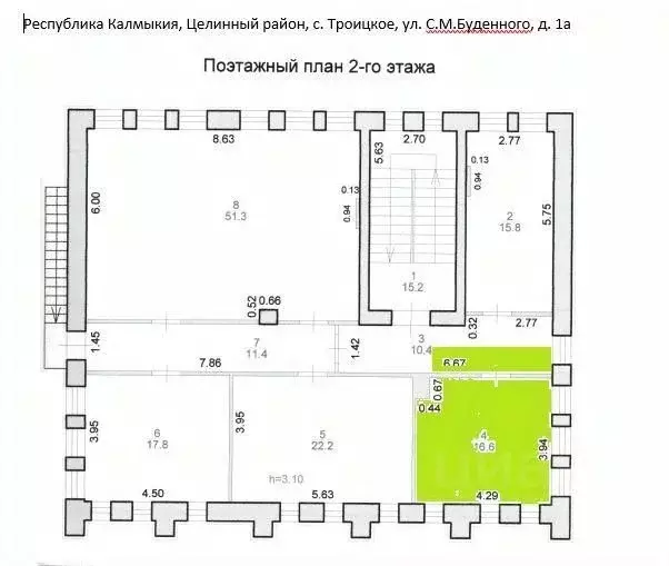 Помещение свободного назначения в Калмыкия, Целинный район, с. ... - Фото 2