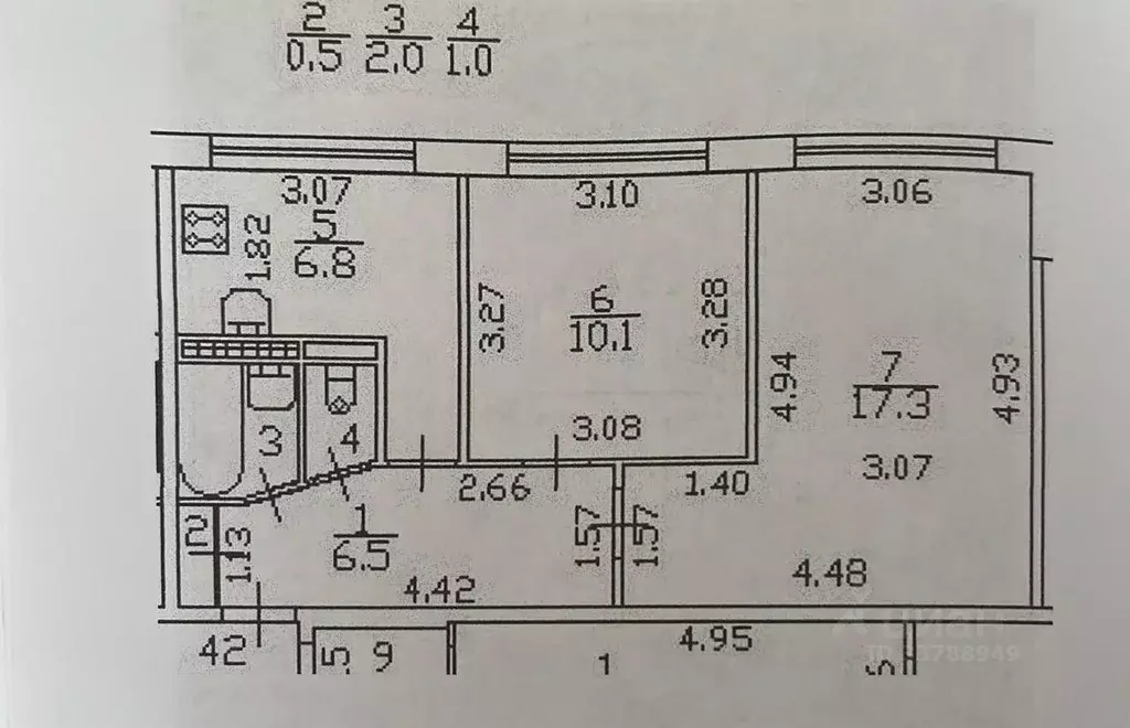 2-к кв. Санкт-Петербург Софийская ул., 34К2 (44.2 м) - Фото 1