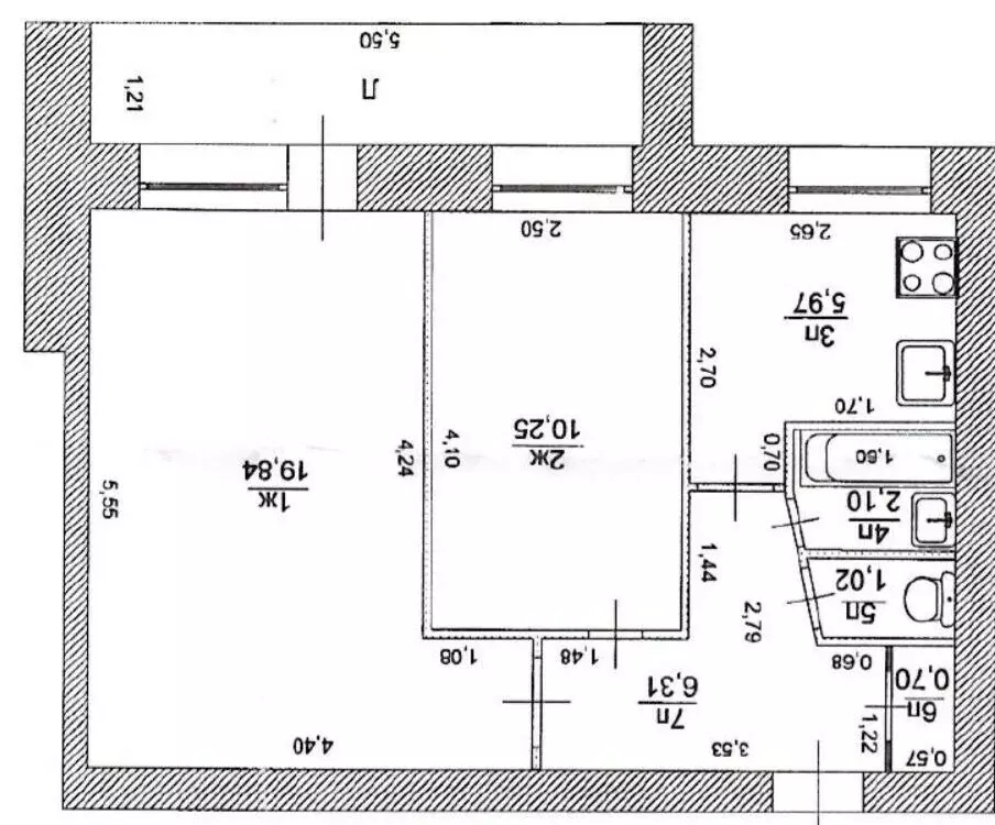 2-комнатная квартира: Ульяновск, Московское шоссе, 100 (45 м) - Фото 1