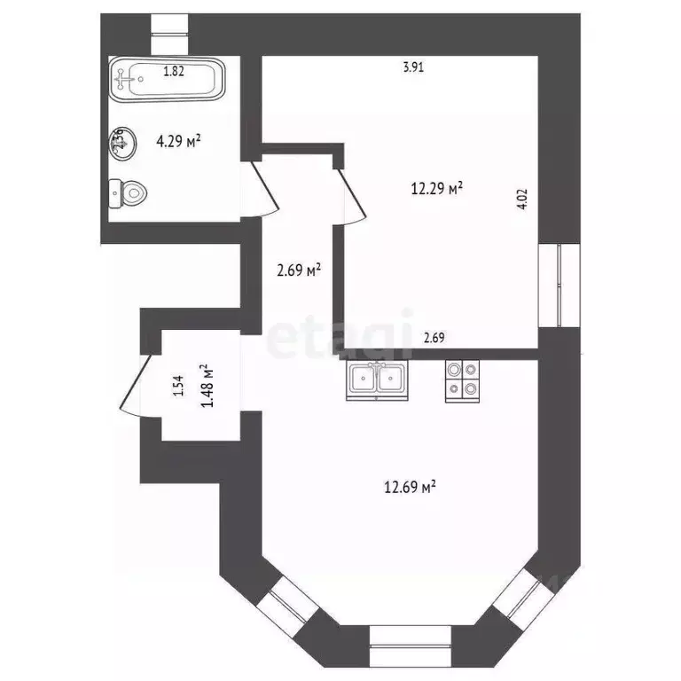 1-к кв. Хабаровский край, Нанайский район, с. Маяк Лесная ул., 67 ... - Фото 2