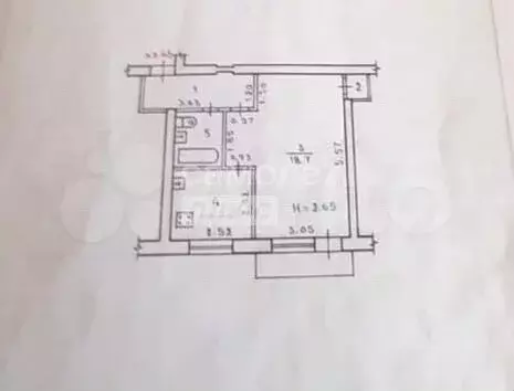 1-к. квартира, 33 м, 4/4 эт. - Фото 0