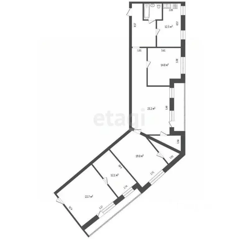 4-к кв. Тюменская область, Тюмень ул. Республики, 213 (99.8 м) - Фото 0