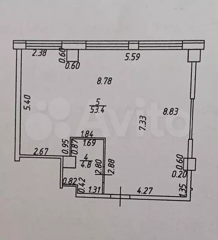 свободного назначения в жк комфорт класса 58,7 кв - Фото 0