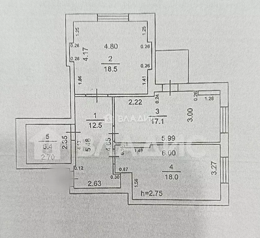 3-к кв. Кемеровская область, Кемерово просп. Шахтеров, 74А (72.4 м) - Фото 2