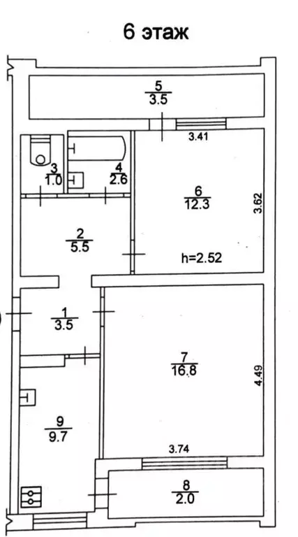 2-к кв. Севастополь ул. Тараса Шевченко, 29 (62.4 м) - Фото 1