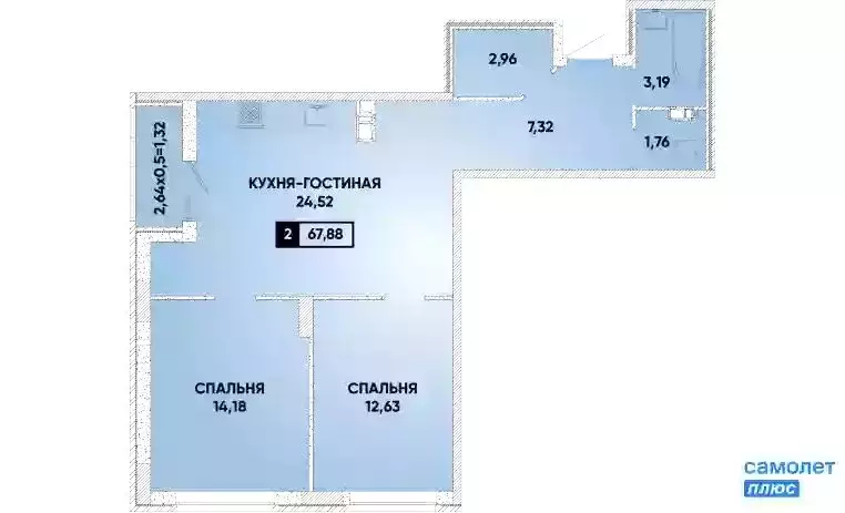 2-комнатная квартира: Краснодар, улица имени Героя Георгия ... - Фото 0