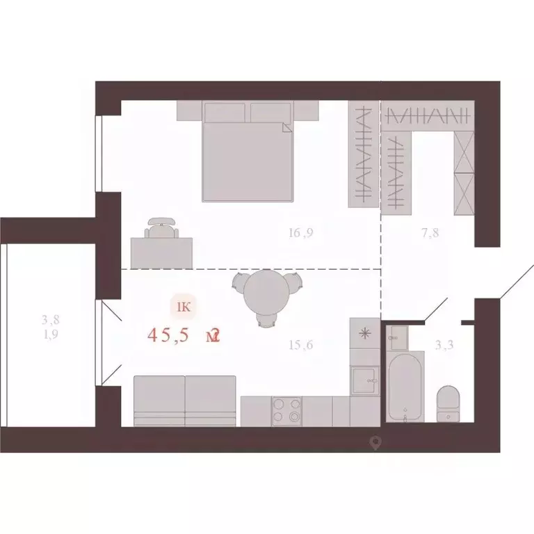 1-к кв. Алтайский край, Новоалтайск ул. Южсиба, 52А (45.5 м) - Фото 0