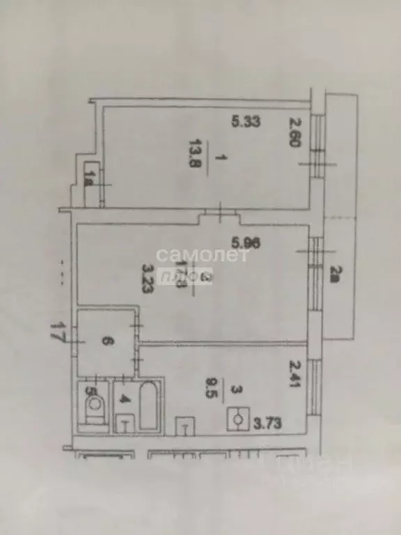 2-к кв. Москва ул. Трехгорный Вал, 3 (47.4 м) - Фото 2