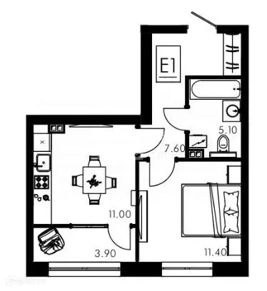 Продаётся 1-к квартира, 38.7 м - Фото 1