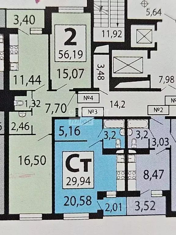 2-к кв. Московская область, Люберцы ул. Весенняя, 14 (57.0 м) - Фото 2
