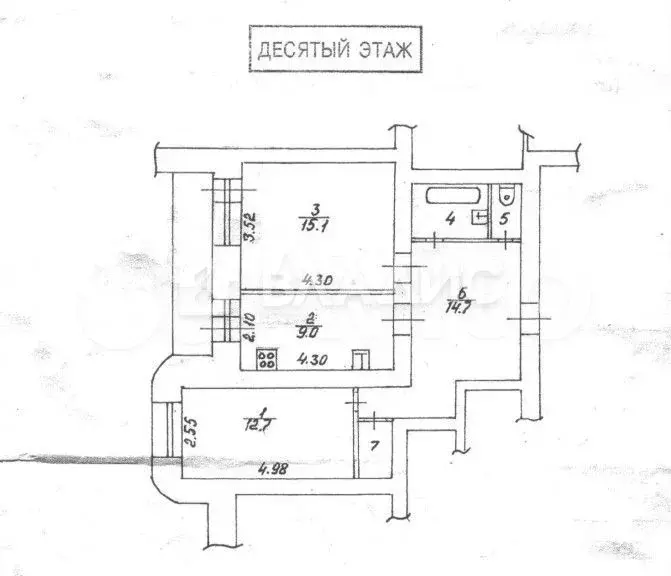 2-к. квартира, 60,1 м, 10/12 эт. - Фото 0