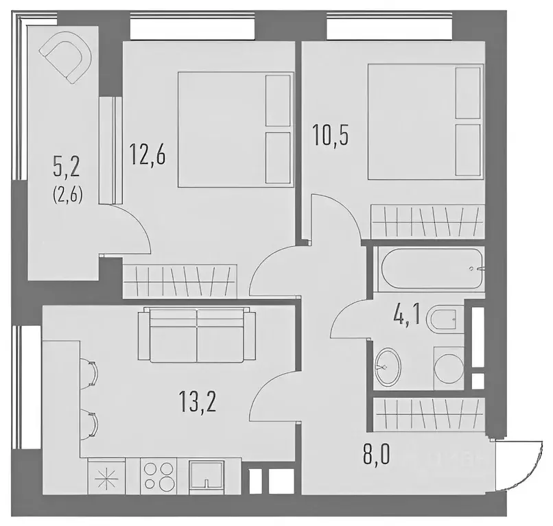 2-к кв. Москва 2-й Грайвороновский проезд, 44к2 (53.0 м) - Фото 1