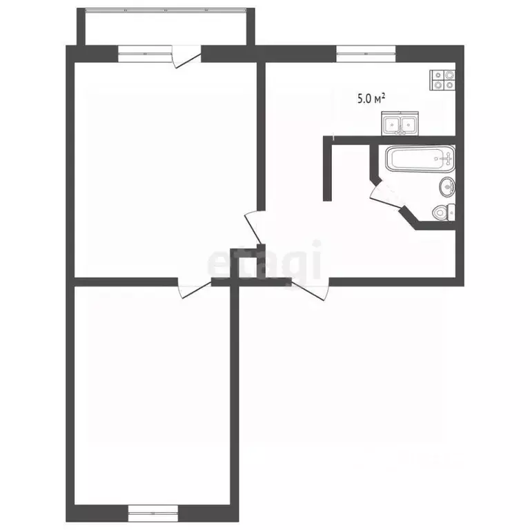 2-к кв. Крым, Армянск ул. Гайдара, 14 (44.6 м) - Фото 1