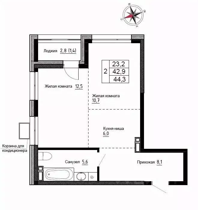 2-к кв. Приморский край, Надеждинский район, пос. Новый ул. Ленина, ... - Фото 1