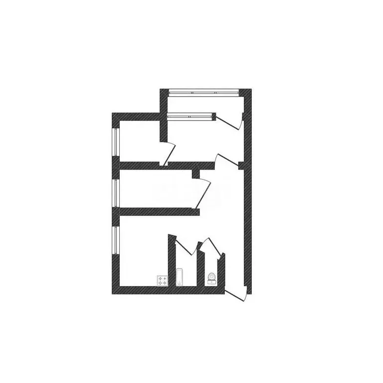3-комнатная квартира: Валуйки, улица Максима Горького, 3 (51.4 м) - Фото 1