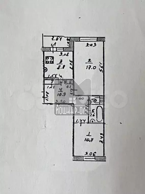 2-к. квартира, 54 м, 1/5 эт. - Фото 0