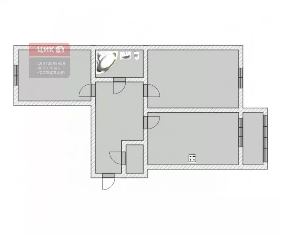 2-к кв. Рязанская область, Рязань ул. Чкалова, 1к4 (72.0 м) - Фото 2