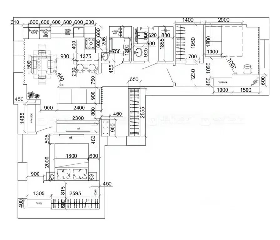 2-к кв. Татарстан, Казань ул. Генерала Ерина, 13к2 (69.1 м) - Фото 2