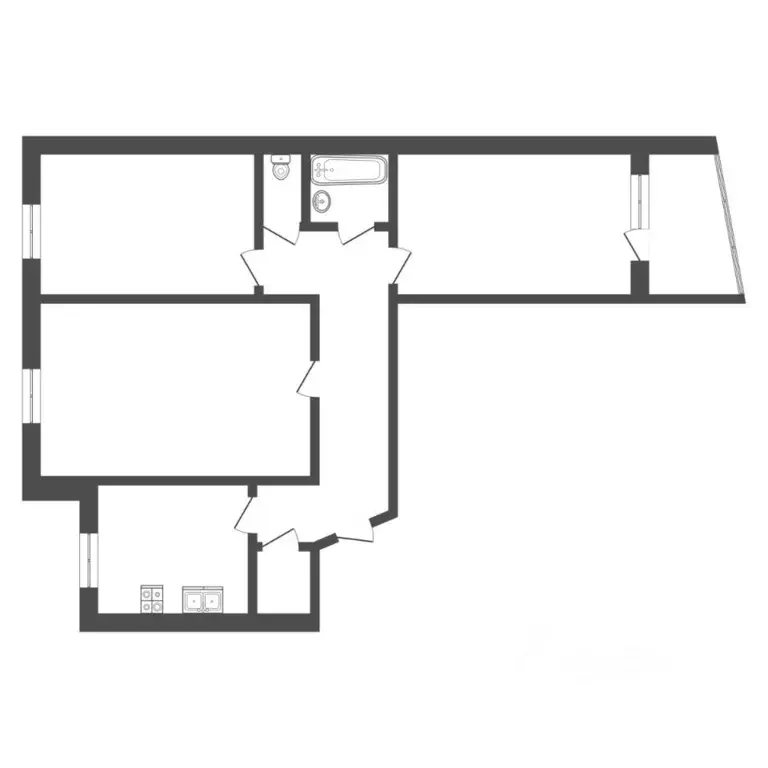 3-к кв. Тюменская область, Тюмень ул. Николая Чаплина, 123 (63.0 м) - Фото 2