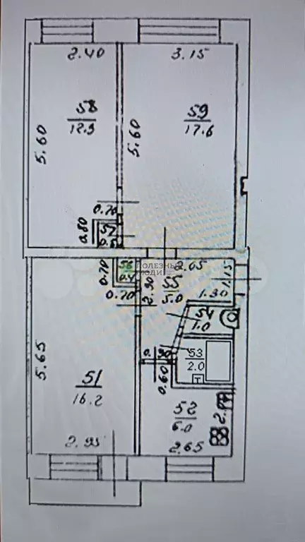 3-к. квартира, 62 м, 5/5 эт. - Фото 0