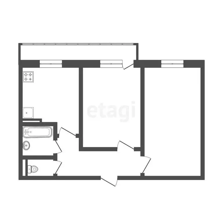 2-комнатная квартира: Белгород, проспект Славы, 148А (50.8 м) - Фото 1