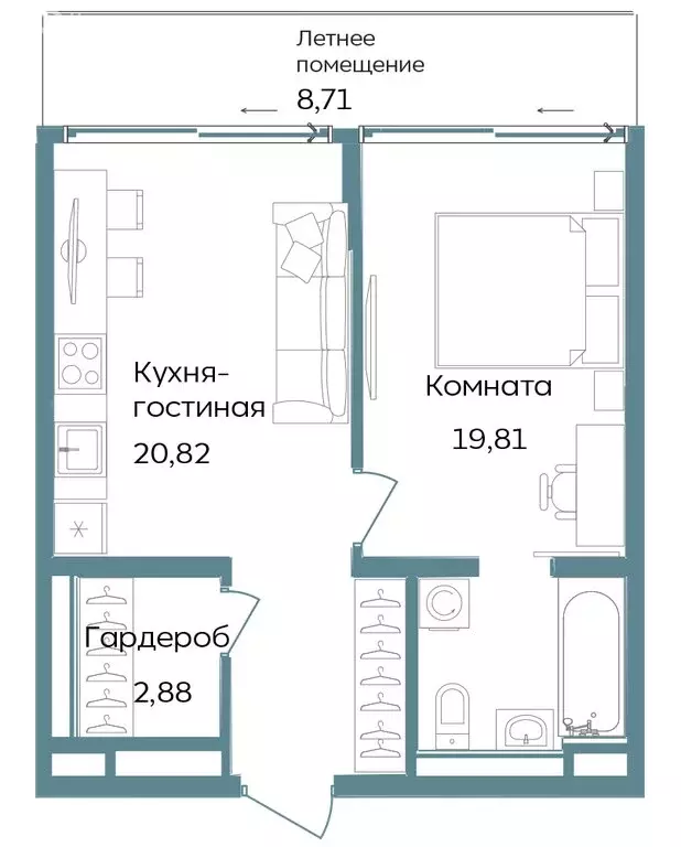 2-комнатная квартира: Республика Крым, Саки, курортный кластер Темпо ... - Фото 0