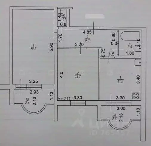 2-к кв. Татарстан, Казань ул. Юлиуса Фучика, 87 (57.7 м) - Фото 1