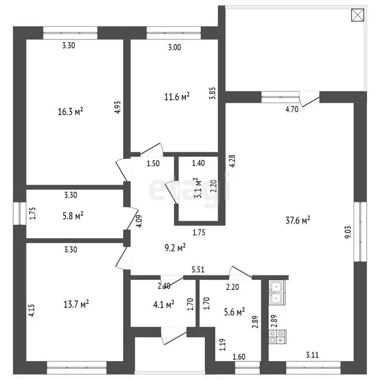 Дом в Тюмень, территория СОСН Солнечная Поляна, Васильковая улица (107 ... - Фото 1