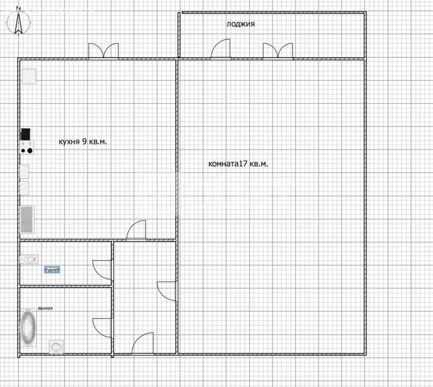 1-комнатная квартира: Кострома, улица Северной Правды, 29 (33.4 м) - Фото 1