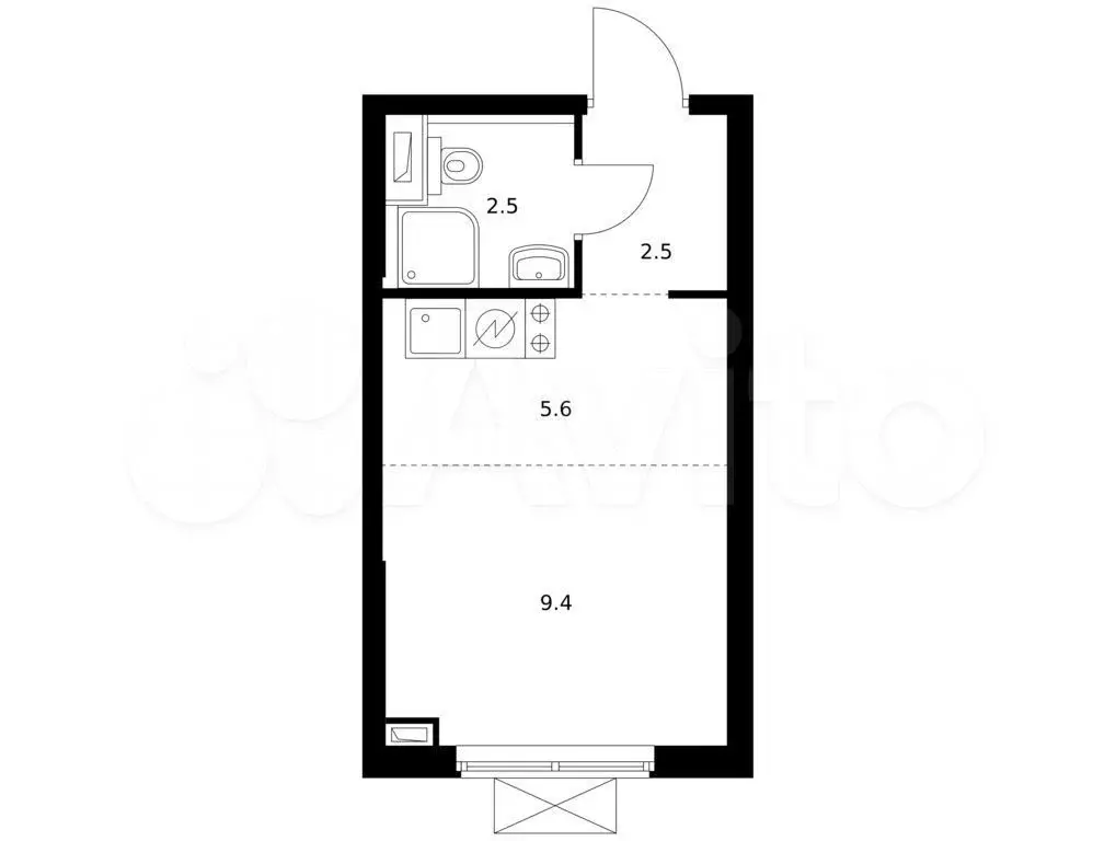 Квартира-студия, 20 м, 19/30 эт. - Фото 0
