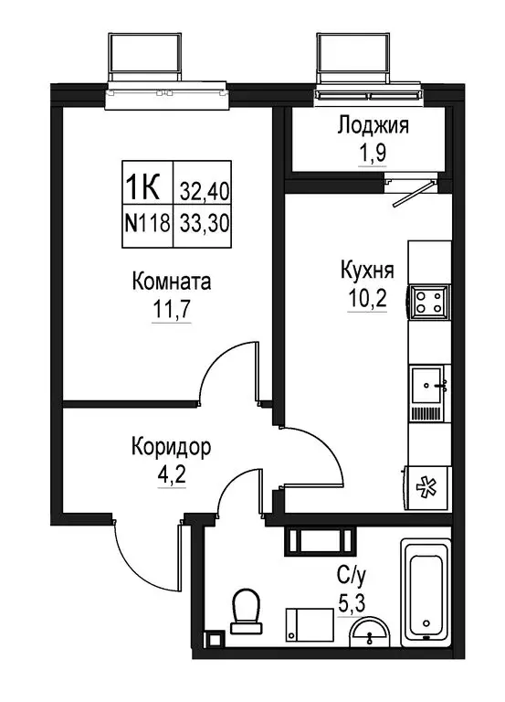 1-комнатная квартира: Нижний Новгород, Автозаводский район (32.4 м) - Фото 0