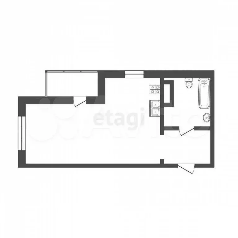 Квартира-студия, 33 м, 17/17 эт. - Фото 0