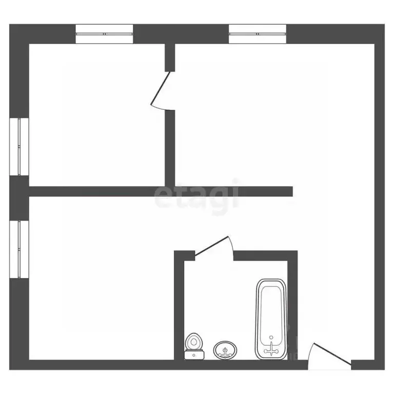 2-к кв. Кемеровская область, Юрга Ленинградская ул., 40 (40.5 м) - Фото 2