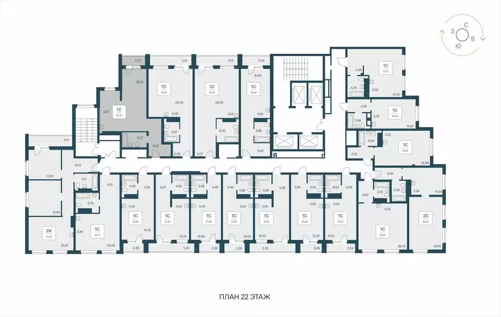 Квартира-студия: Новосибирск, Красный проспект, 180 (50.35 м) - Фото 1
