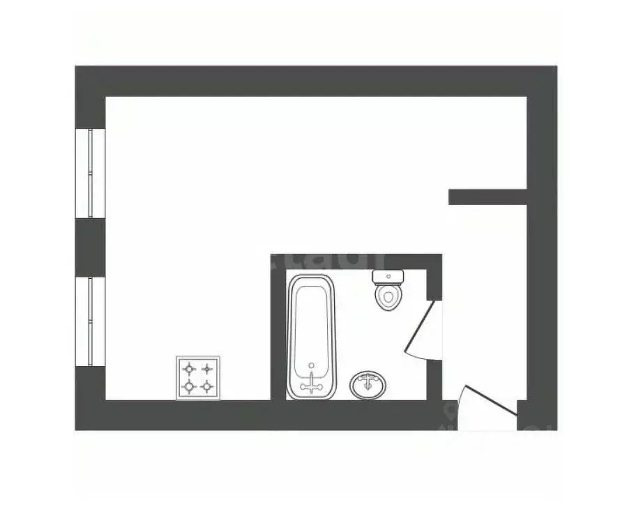 Студия Воронежская область, Борисоглебск Бланская ул., 65 (30.8 м) - Фото 1