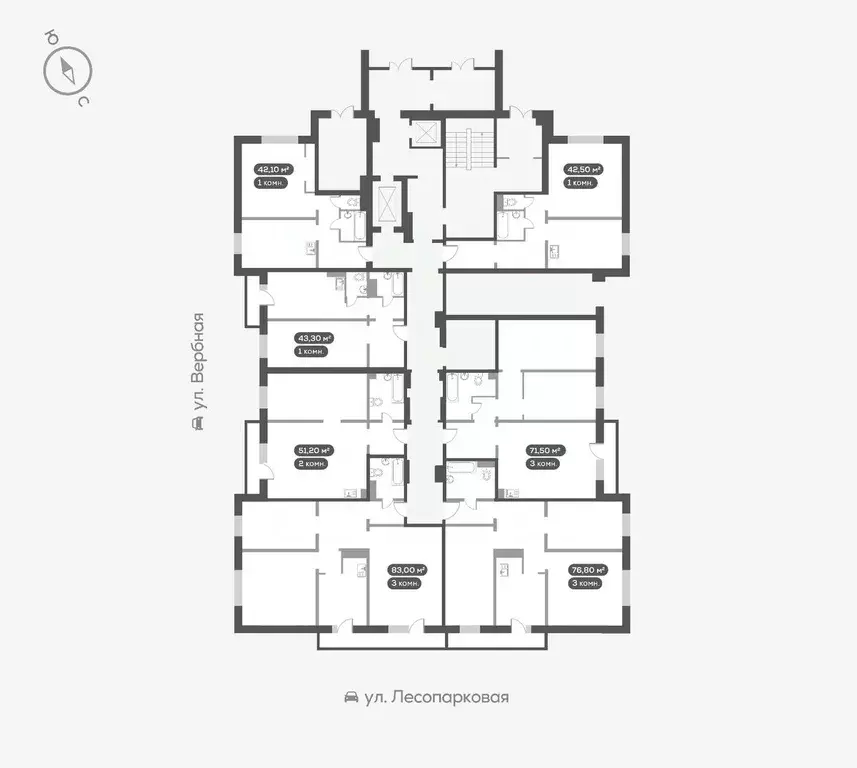 1-к кв. Красноярский край, Красноярск Белый Квартал на Свободном жилой ... - Фото 2