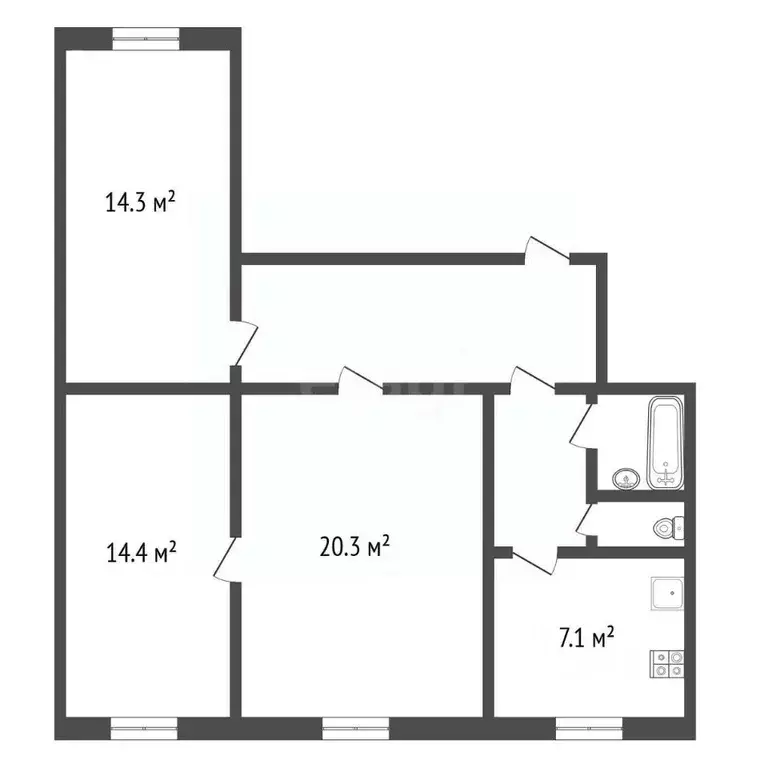 Комната Тульская область, Тула пос. Косая Гора, ул. Максима Горького, ... - Фото 2