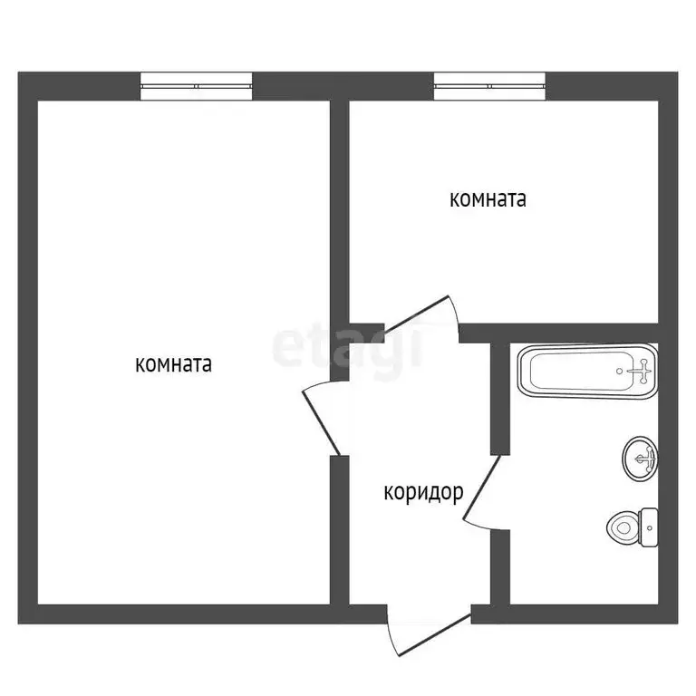 1к в 2-комнатной квартире (17 м) - Фото 0