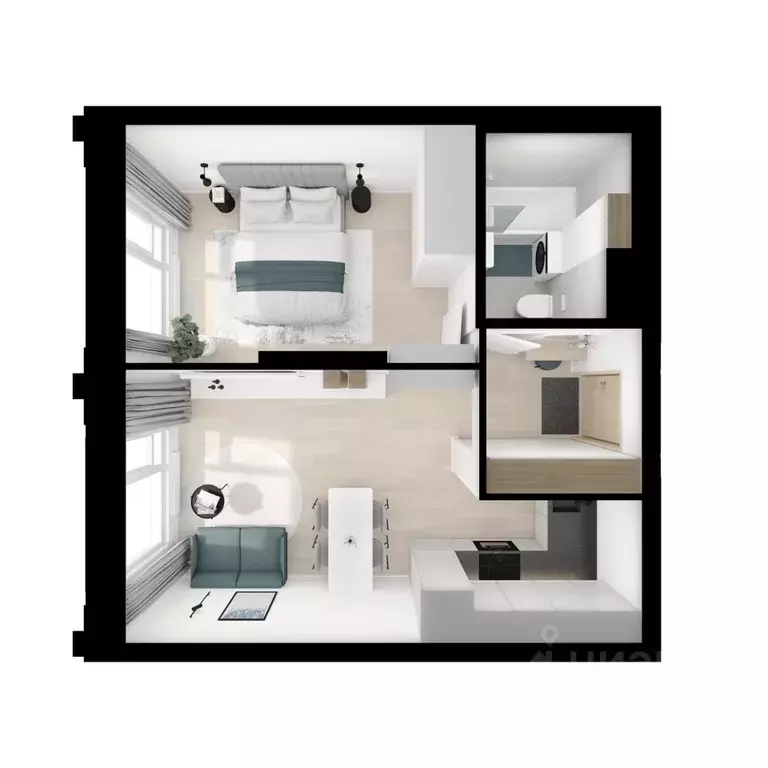 1-к кв. Москва Алтуфьевское 53 жилой комплекс, 1.1 (34.4 м) - Фото 2