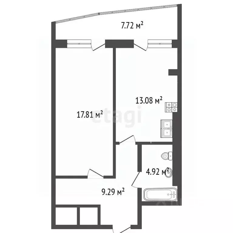 2-к кв. Ростовская область, Ростов-на-Дону Нижегородская ул., 31/2 ... - Фото 2
