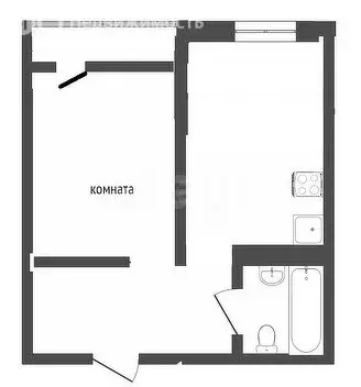 1-комнатная квартира: Черногорск, улица Максима Горького, 2 (29 м) - Фото 1