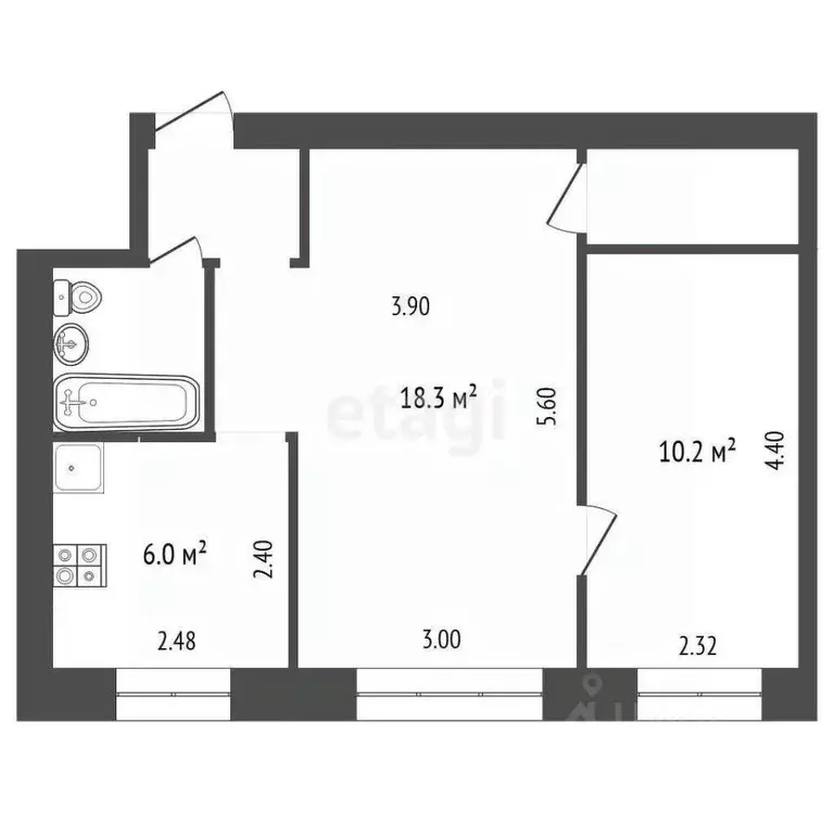 2-к кв. Ярославская область, Рыбинск Переборский п/р, пос. Переборы, ... - Фото 2