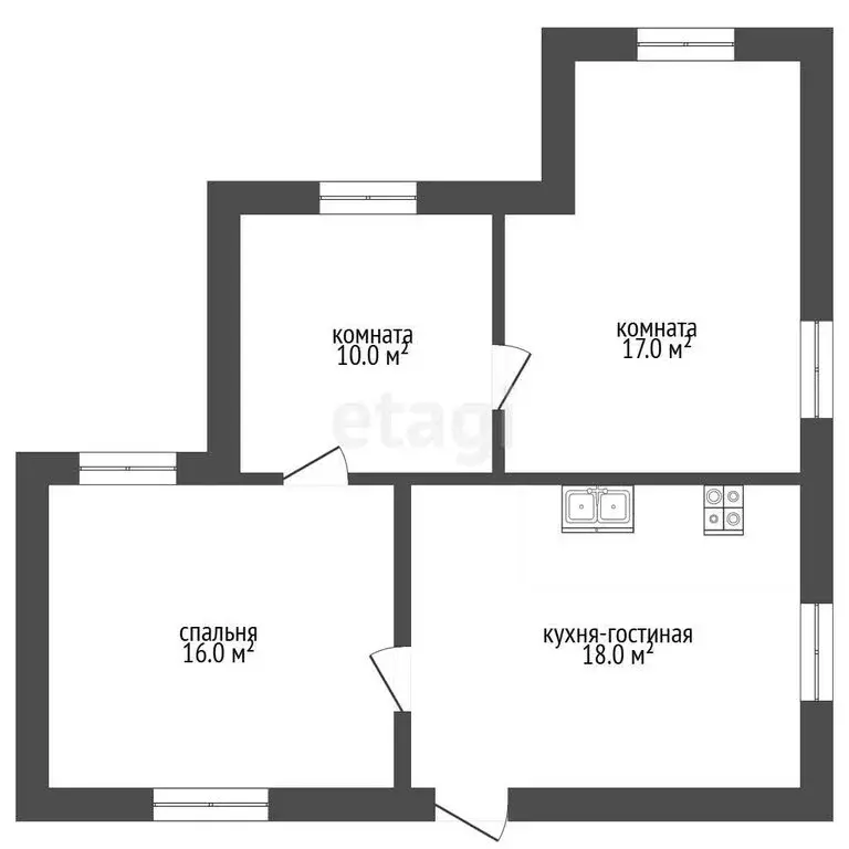 Дом в Судак, улица Механизаторов (61.3 м) - Фото 1