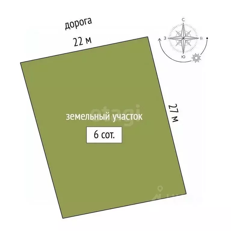 Участок в Крым, Ленинский район, с. Калиновка ул. Абденановой (6.0 ... - Фото 2