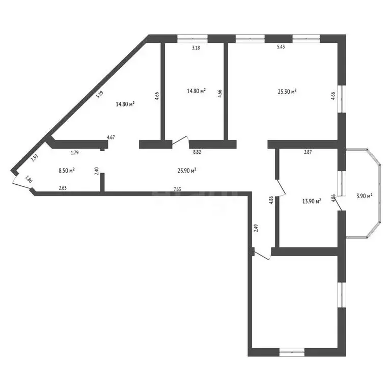 3-комнатная квартира: Тюмень, Первомайская улица, 60к1 (118.3 м) - Фото 1